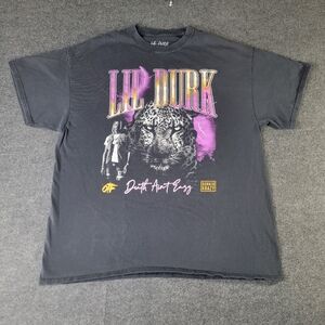 Lil Durk "Death Ain't Easy" Men's T Shirt Size XL Black Purple OTF Durkio Krazy
